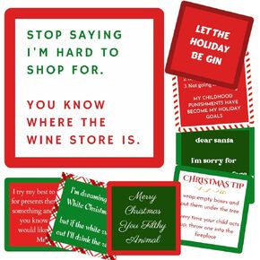Funny Coasters | Cute Coasters | 8 Cork Coasters in Gift Box | Hostess Gifts | Funny Housewarming Gifts | Women Humor