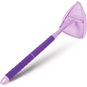 Invisible Glass 95165 Reach and Clean Glass Cleaning Wiper Tool with Extendable Handle and 3 Reusable Microfiber Pads, Perfect for Cleaning Hard-to-Reach Glass, Windows, and Windshields, Purple