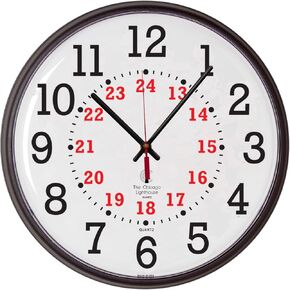 12/24 Hour Slimline, 12.75 Inch, Black