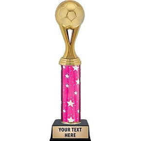 Crown Awards Soccer Trophies for Kids, Personalized Pink Soccer Ball Trophy, Engraving Included Prime