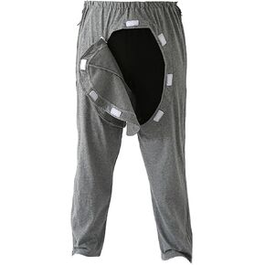 Adult Open Crotch Pants Bedridden Elderly Patient Daily Care Clothing Front and back crotch removable (XX-Large)