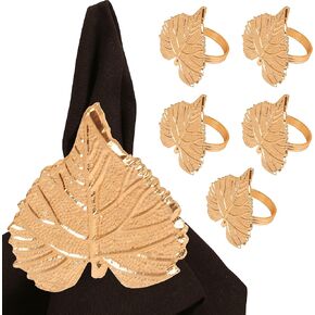 Gorgeous Splendidly Handcrafted Cheetah Motif Large Size Gold Color Party Dining Table Napkin Holders (Set of 6)