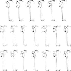 20 Pieces Valance Clip 3.25 Inch Blind Valance Clip Window Valance Clips Window Blind Clips Hidden Valance Clips Plastic Valance Retainer Clips, Transparent