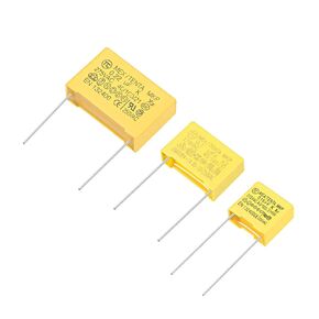 uxcell Polypropylene Safety Capacitors Assortment Kit DIP 275VAC X2 MKP 3 Value - 0.1uF 0.15uF 0.22uF 30 Pcs