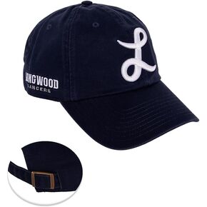 Desert Cactus Longwood University Baseball Hat Lancers LU Brimmed Embroirderd Hats Cap Adjustable Cloth Strap Adult (Style C) Blue