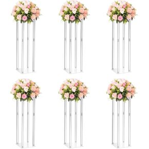 2 Pack 23.6" Acrylic Centerpiece Stand, Elegant Acrylic Flower Stand for Wedding, Tall Centerpieces for Wedding Table, Perfect for Acrylic Vase Wedding, Birthday and Events Decorations