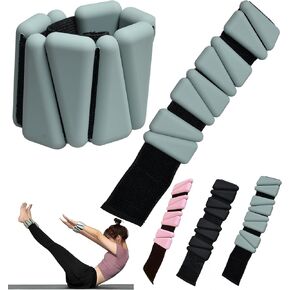Bangles Weights Set of 2(1Lbs Each) Adjustable Wearable Wrist & Ankle Weights -Silicone Workout bracelet Weights for Women and Men suitable for Gym, Yoga, Dance, Jogging, Pilates &, Pool Exercises