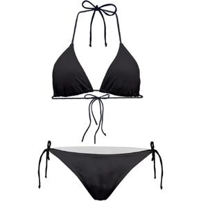 Women's Bikini Sets Sexy Triangle Bikini Set 2 Pieces Set Soft Tie Side Swimsuit String Halter Bikini