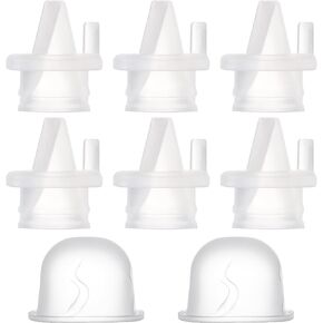 6pack Duckbill Valves and 2pack Silicone Diaphragm Compatible with BabyBuddha, Zomee Z1/Z2 and Motif Medical Twist Breast Pumps Replacement Pump Parts/Accessories Breast Pump Accessories BPA Free