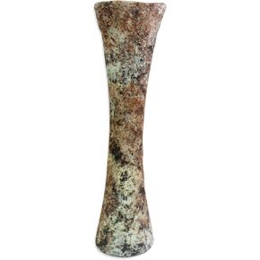 roro Handmade 10-Inch Rustic Brown Ceramic Antique Hourglass Vase for Farmhouse, Boho, Vintage, and Modern Decor – Decorative Flower Holder, Table Centerpiece, and Home Accent