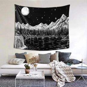 VentuCoven Aesthetic Black Cat Tapestry For Bedroom Starry Night Tapestries Colorful Floral Wall Blanket Home Decoration for Bedroom Living Room Dorm Home Decor Wall Decor 60x51 Inch