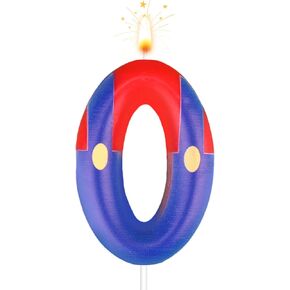 Red Blue Birthday Candles, Birthday Candles Numbers Cartoon Game Themed Cake Topper Candles Birthday Cake Decorations for Boys Girls Kids Party Decor Celebration Supplies (Number 5)