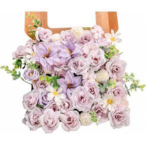 LOIDOU Fake Flowers Artificial Flowers for Outdoors Decorations Faux Flowers for Wedding Decor Baby Bridal Shower Gifts Centerpiece Table Silk Roses Peony Flowers with Gtems Mix Combo (Camellia-Pink)