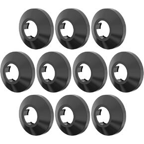 10Pcs Pipe Cover Decoration, Fit 1.34"(34mm) Pipe PP Plastic Flangen Water Pipe Cover Decoration, Escutcheon Pipe Collar for Wall Pipe Tube Decoration, White