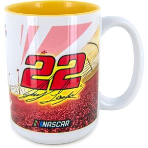 Joey Logano 2024 Shell Pennzoil #22 Coffee Mug 15oz With Color Interior, White, CUS74489