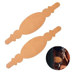 OLYCRAFT 2pcs Blank Horse Nose Bands Leather Tiedown Noseband 40x10cm/15.8x4 Inch Horse Noseband Solid Color Leather Tie Down Noseband for DIY Leather Supplies Horse Harness Horse Accessories