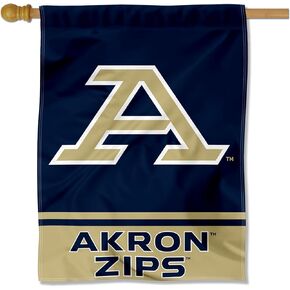 Akron Zips Wordmark Logo House Flag Banner