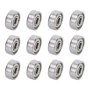 12Pcs 624ZZ Deep Groove Ball Bearings(4mm x 13mm x 5mm) for Skateboard,3D Printer, DIY Mechanical Transmission Parts