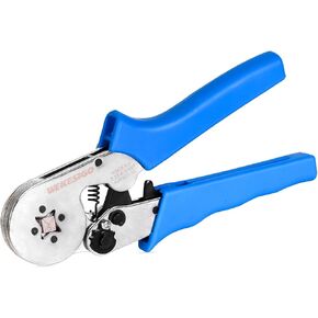Wire Ferrule Crimping Tool, Square Crimp Profile, Self-adjusting Wire End-sleeves Crimper for AWG23-10 Insulated Terminal & Non-insulated Ferrule