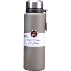 Sports Water Bottle, 27oz Gray Stainless Steel Vacuum Heat Preservation Cup with Handle for Sports, Travel, and Outdoors (gray)