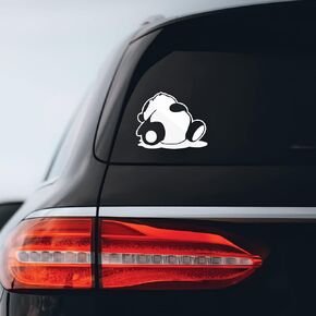 Sleeping Panda Sticker Decal Notebook Car Laptop 5" x 4" (White)