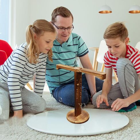 Ring Toss Game for Adults, Wooden Hook and Ring Game Set for Bars and Home Party, Outdoor Indoor Games, Tabletop Hook Games, Throwing Games, Backyard Game, Patio Decor in Saudi Arabia