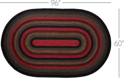 VHC Brands Cumberland Rustic Jute Rug Natural Fibers Dyed Jute Area-Rug for Entryway Kitchen Dining Living Room Floor Cover Floor Mat, Half Circle 16.5x33 in Saudi Arabia