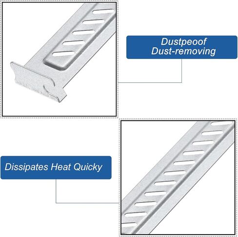MECCANIXITY 12PCS Silvery PCI Slot Cover Dust Filter, Blanking Plate Ventilation Deflector Bracket Expansion with Slant Holes for Computer Cases in Saudi Arabia