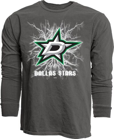 Blue 84 NHL Officially Licensed Long Sleeve T-Shirt Ringspun Electric Black in Saudi Arabia