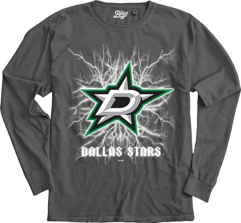 Blue 84 NHL Officially Licensed Long Sleeve T-Shirt Ringspun Electric Black in Saudi Arabia