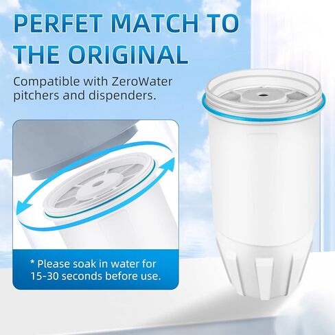 Water Filter Replacement for ZERO Pitchers and Dispensers ZR-001 ZR-017 ZD-010RP, Multi-Stage Filter System Reduce Lead, 0 TDS, 0 Water Filters 2 Pack SETFEEL in Saudi Arabia
