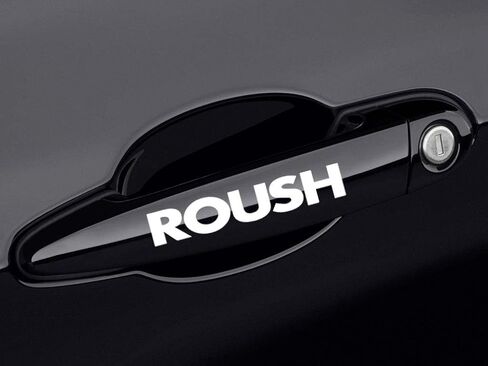 ملصق لاصق بمقبض باب السباق من ROUSH شعار موستانج، قطعتين، أحمر in Kuwait