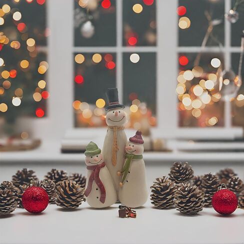 تماثيل رجل ثلج عيد الميلاد لإطعام الطيور - زينة عيد الميلاد لرجل الثلج في الداخل والخارج، تمثال رجل ثلج لراتنج ديكور عيد الميلاد، هدايا رجل ثلج للنساء in Saudi Arabia