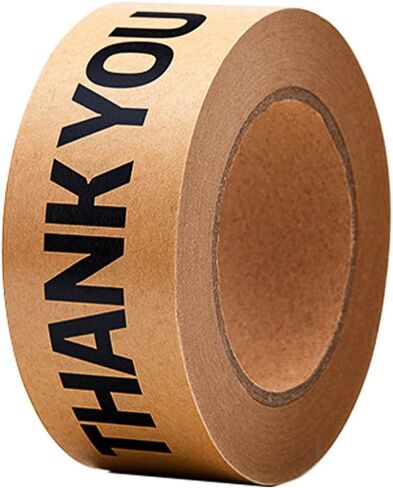 Thank You Brown Paper Packing Tape, Designer Kraft Paper Tape for Small Business, Shipping Tapes for Sealing Boxes, Gifts, Thank You, 2" x 55 yd in Kuwait