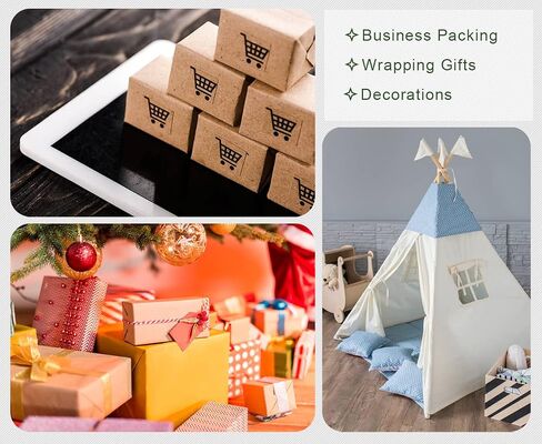 Thank You Brown Paper Packing Tape, Designer Kraft Paper Tape for Small Business, Shipping Tapes for Sealing Boxes, Gifts, Thank You, 2" x 55 yd in Kuwait