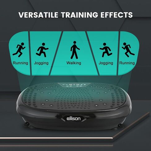 جهاز تمرين لوحة الاهتزاز من EILISON Fitpro - منصة لياقة بدنية بالاهتزاز لتمرين الجسم بالكامل مع أربطة حلقية - آلة التصريف اللمفاوي للتشكيل والتنغيم والصحة والتعافي in Kuwait