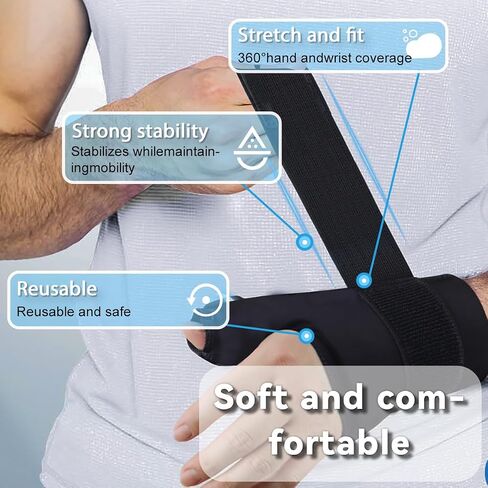 Thumb Wrist Ice Pack Glove, Wrist Thumb Cold Pack, Soft Gel Cold Pack with Adjustable Strap Support for Carpal Tunnel Syndrome, Finger Related Injuries, Sprains (One Glove + Two Finger Ice Packs) in Saudi Arabia