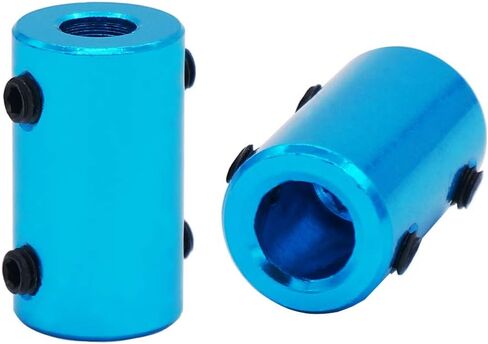 Twidec/2Pcs 5mm to 6mm Bore Flexible Shaft Coupling Robot Motor Wheel Blue Aluminum Casing Rigid Coupler Connector COUPLER-BU-5-6 in Saudi Arabia