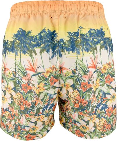 Tommy Bahama Naples Sunrise Scenic 6" Swim Trunks (Color: Orange Ray, Size XL) in Saudi Arabia