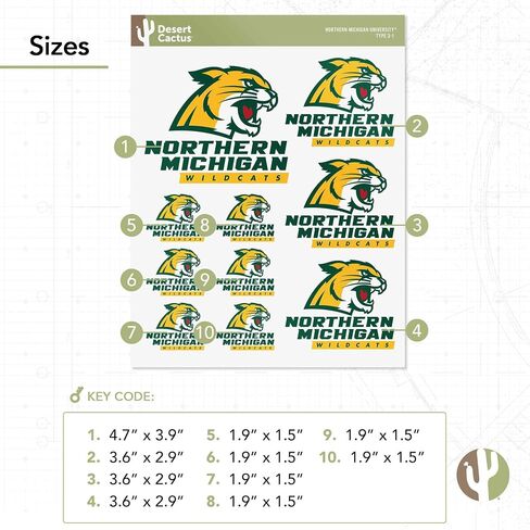 ملصق جامعة ميشيغان الشمالية لصبار الصحراء NMU Wildcats ملصقات شارات الفينيل زجاجة مياه للكمبيوتر المحمول وقصاصات السيارة T3 (النوع 3-1) in Saudi Arabia
