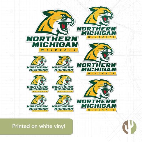 ملصق جامعة ميشيغان الشمالية لصبار الصحراء NMU Wildcats ملصقات شارات الفينيل زجاجة مياه للكمبيوتر المحمول وقصاصات السيارة T3 (النوع 3-1) in Saudi Arabia