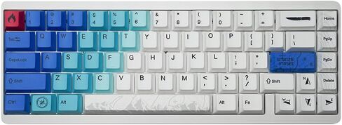 لوحة مفاتيح الألعاب VARMILO Muse65 مع هيكل من سبائك الألومنيوم مُشكل باستخدام الحاسب الآلي، لوحة مفاتيح سلكية مغناطيسية بيضاء تتميز بمشغل قابل للتعديل للعبة FPS (مثل Gard) in Kuwait