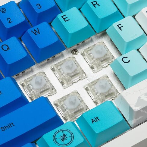 لوحة مفاتيح الألعاب VARMILO Muse65 مع هيكل من سبائك الألومنيوم مُشكل باستخدام الحاسب الآلي، لوحة مفاتيح سلكية مغناطيسية بيضاء تتميز بمشغل قابل للتعديل للعبة FPS (مثل Gard) in Kuwait