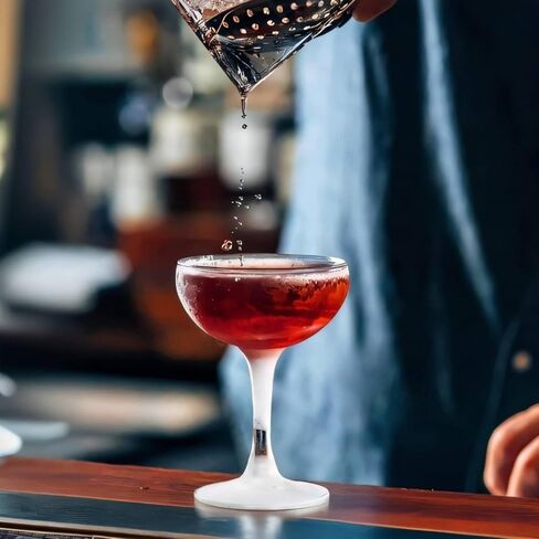 Julep Strainer, Stainless Steel Cocktail Strainer Bar Strainer Cocktail Strainer Spoon Drink Strainer with Handle for Home or Commercial Bar(Gold) in Saudi Arabia