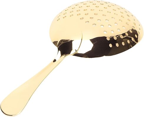 Julep Strainer, Stainless Steel Cocktail Strainer Bar Strainer Cocktail Strainer Spoon Drink Strainer with Handle for Home or Commercial Bar(Gold) in Saudi Arabia