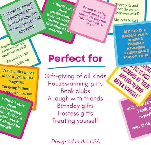 Funny Coasters | Cute Coasters | 8 Cork Coasters in Gift Box | Hostess Gifts | Funny Housewarming Gifts | Women Humor in Kuwait