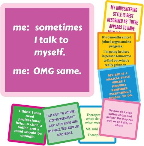 Funny Coasters | Cute Coasters | 8 Cork Coasters in Gift Box | Hostess Gifts | Funny Housewarming Gifts | Women Humor in Kuwait