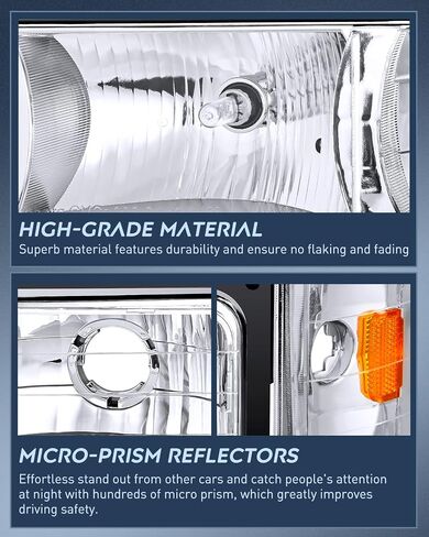 Nilight Headlight Assembly Compatible with 2011 2012 2013 2014 2015 Chevy Cruze 2016 Cruze Limited Replacement Headlamp Chrome Housing Clear Reflector Driver and Passenger Side,2 Years Warranty in Saudi Arabia