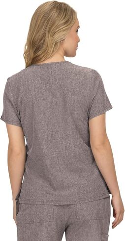 KOI Basics 1011 قميص Kade Scrub للسيدات من Heather Taupe M in Saudi Arabia