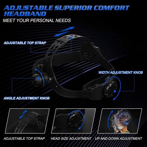 Welding Helmet True Color Auto Darkening Hood for TIG MIG ARC Welder Mask with Adjustable Shade Range 4/5-9/9-13… in Kuwait
